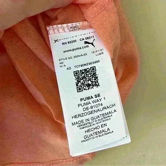 PUMA Womens Script Tee Peach Pink Size L - Picture 9 of 14